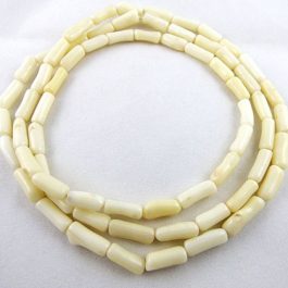 WHITE CORAL NECKLACE – SHAPED “BAMBOO”