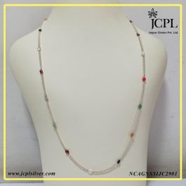 Navratna Silver Chain