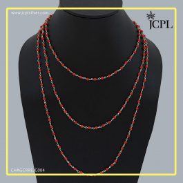 Coral With Silver Chain