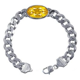 Yellow Stone with Silver Bracelet